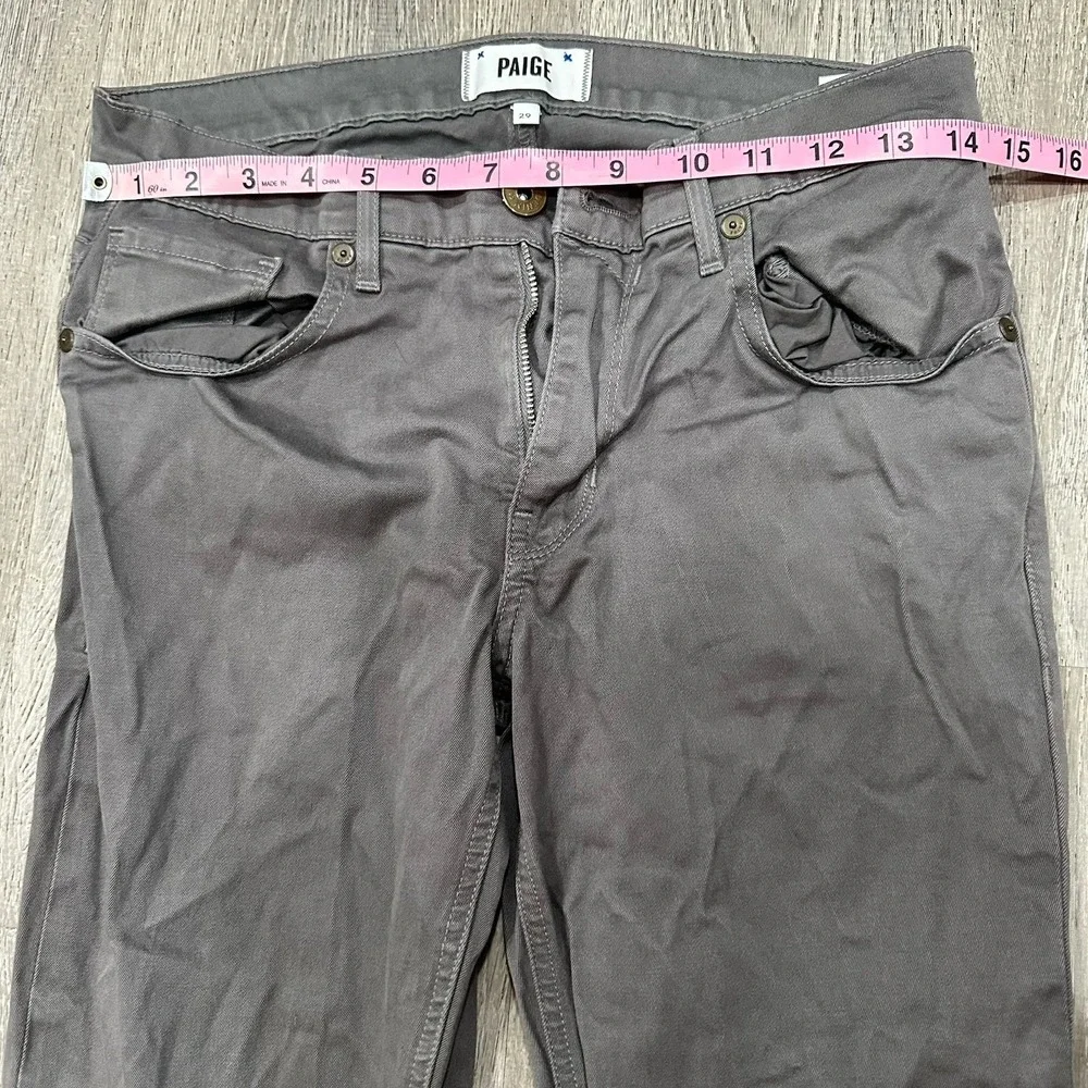 Paige Federal Jeans‎ Mens 29 x 28 Gray Federal Slim Straight Stretch Denim Pants